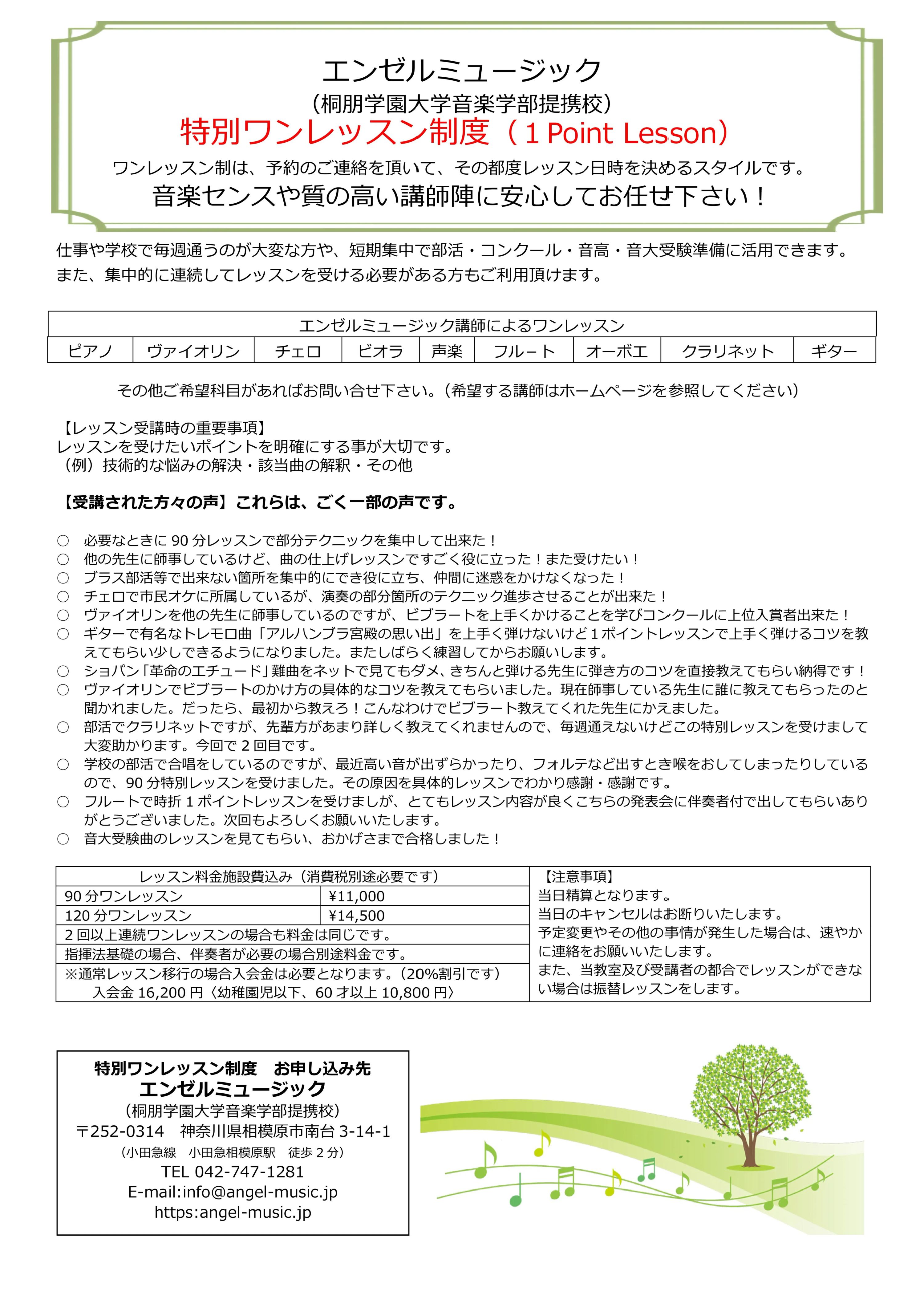 エンゼル ミュージック フルート 南区南台教室のサムネイル画像 2