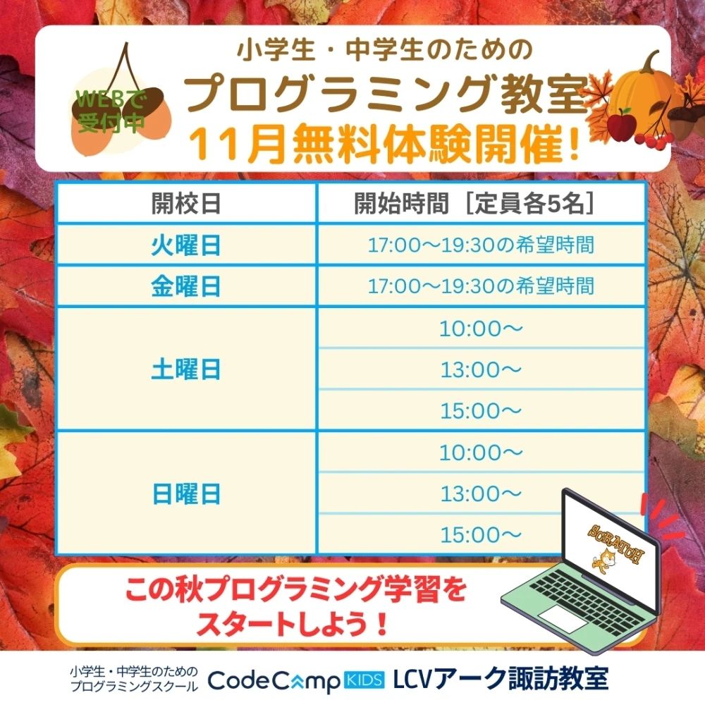 CodeCampKIDS LCVアーク諏訪教室のサムネイル画像 5